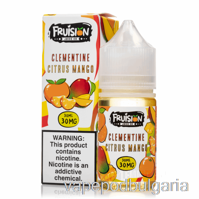 Vape 10000 Дръпки Clementine Citrus Mango - Fruision Salts - 30ml 30mg